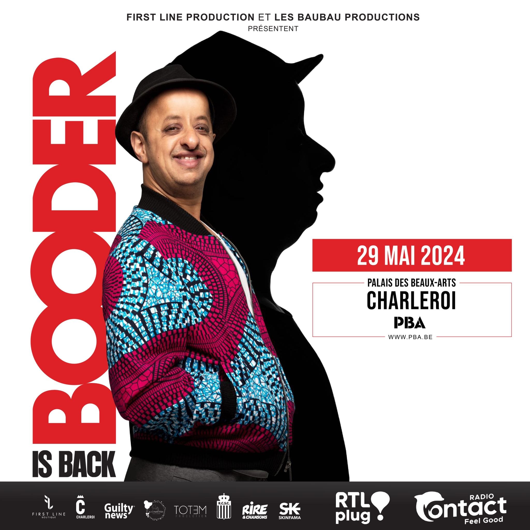 BOODER IS BACK - Spectacle One Man Show Affiche du spectacle BOODER IS BACK - One Man Show