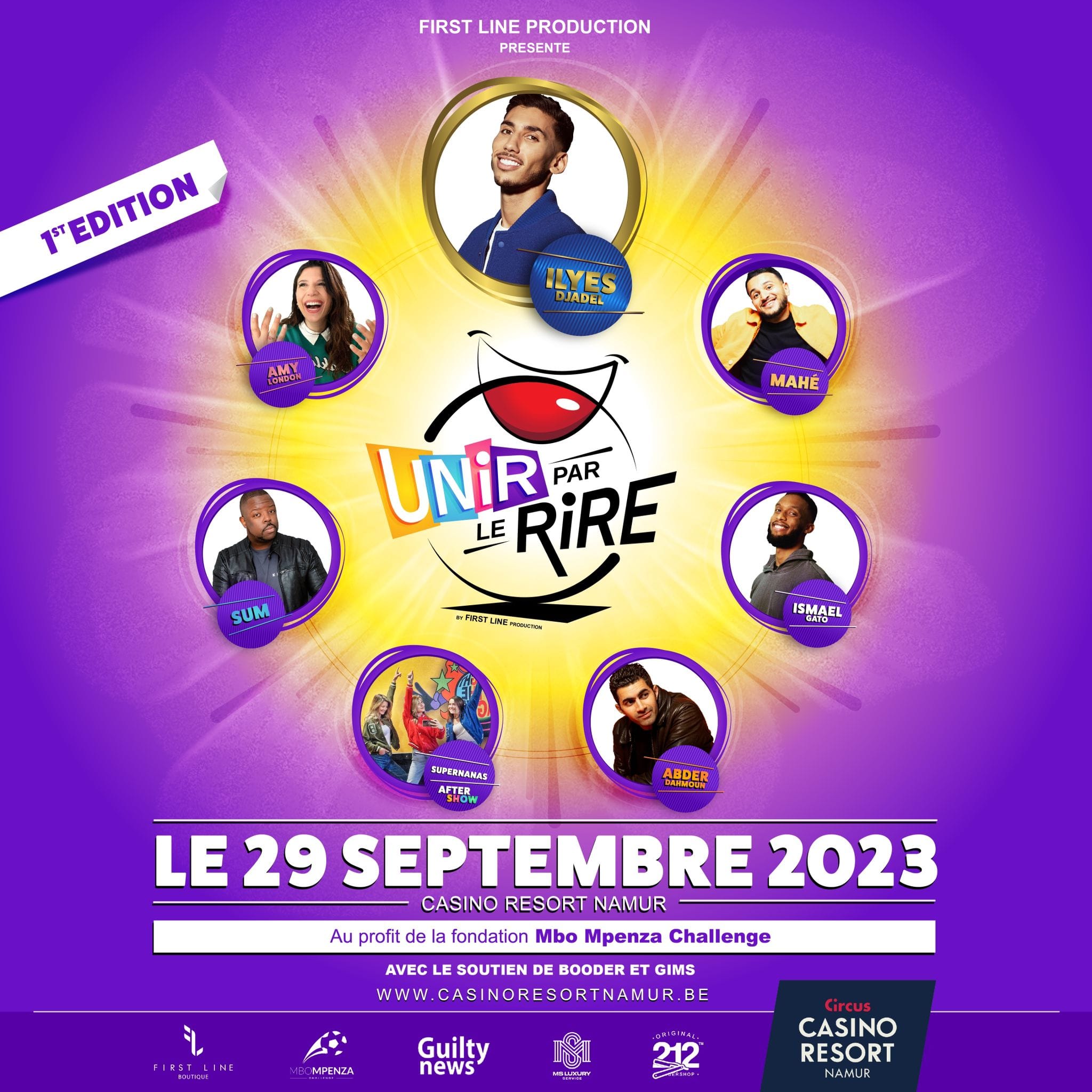 Unir par le rire - Spectacle Caritatif/Associatif Affiche du spectacle Unir par le rire - Caritatif/Associatif